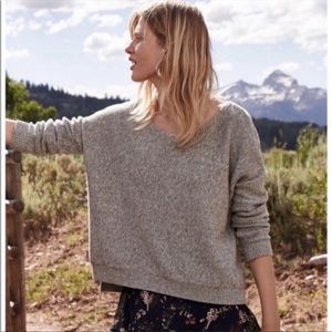 Anthropologie Moth Fairview Gray Marbled Sweater
